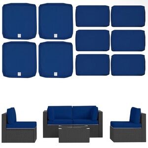 ClawsCover 10 Pack Outdoor Seat and Back Cushions Replacement Covers LAST CHANCE